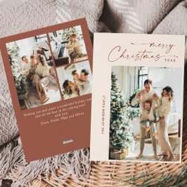 Cartes Pour Fêtes Annuelles Élégant élégant 4 PHOTO Noël Salutation