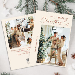 Cartes Pour Fêtes Annuelles Élégant élégant 4 PHOTO Noël Salutation