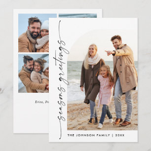 Cartes Pour Fêtes Annuelles Élégant élégant 5 PHOTO Noël Salutation