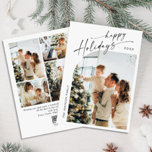 Cartes Pour Fêtes Annuelles Élégant élégant 5 PHOTO Noël Salutation