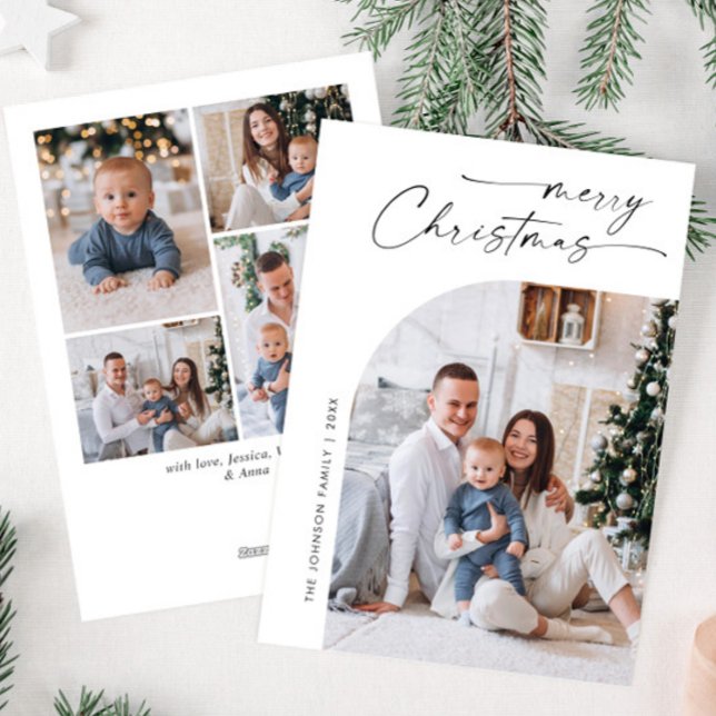 Cartes Pour Fêtes Annuelles Élégant élégant 5 PHOTO Noël Salutation (Créateur téléchargé)