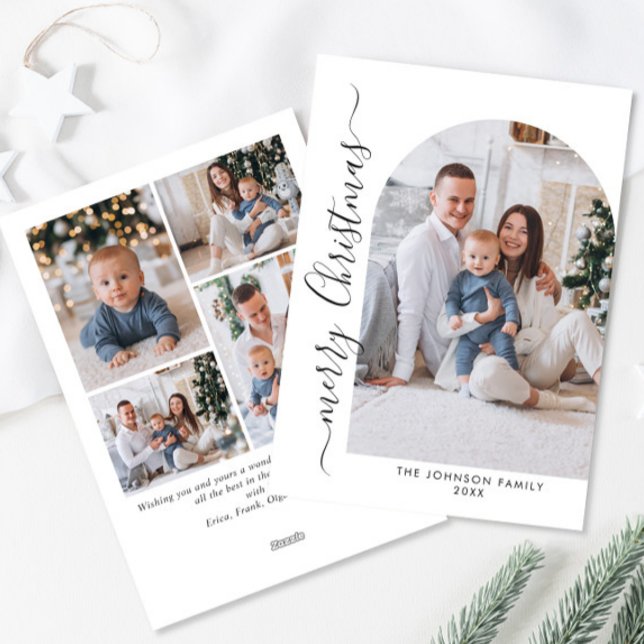 Cartes Pour Fêtes Annuelles Élégant élégant 5 PHOTO Noël Salutation (Créateur téléchargé)