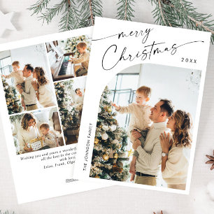 Cartes Pour Fêtes Annuelles Élégant élégant 5 PHOTO Noël Salutation
