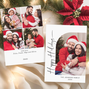 Cartes Pour Fêtes Annuelles Élégant élégant 5 PHOTO Noël Salutation