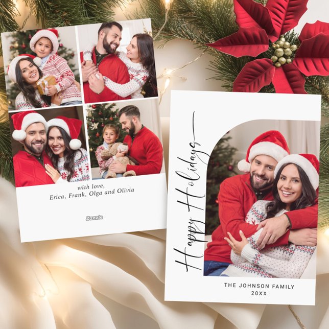 Cartes Pour Fêtes Annuelles Élégant élégant 5 PHOTO Noël Salutation (Créateur téléchargé)