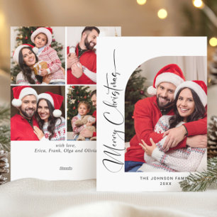Cartes Pour Fêtes Annuelles Élégant élégant 5 PHOTO Noël Salutation