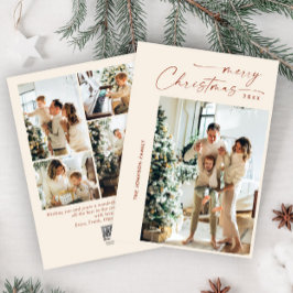 Cartes Pour Fêtes Annuelles Élégant élégant 5 PHOTO Noël Salutation