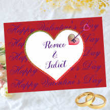 Élégant élégant moderne Red Heart Valentines Day