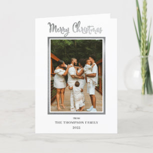Cartes Pour Fêtes Annuelles Elégant et élégant Faux Foil Photo Joyeux Noël