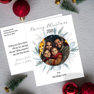 Cartes Pour Fêtes Annuelles Élégant Festif Noël Photo Wreath