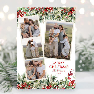 Cartes Pour Fêtes Annuelles Elégant Festive Cinq Photo Verdure
