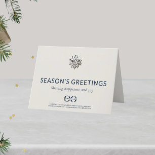 Cartes Pour Fêtes Annuelles Élégant Flocon de neige plié vacances d'affaires