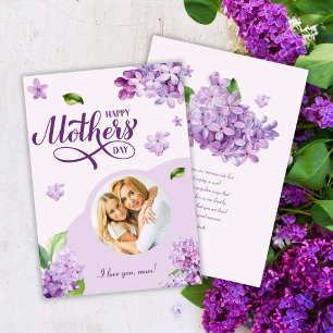 Cartes Pour Fêtes Annuelles Elégant Floral Happy Mother's Day Photo