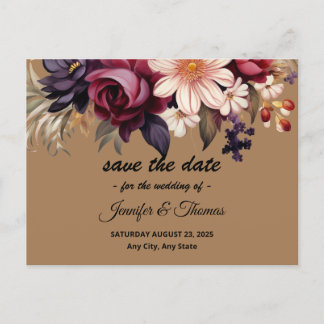 Cartes Pour Fêtes Annuelles Élégant Floral Renaissance Enregistrer La Date Car