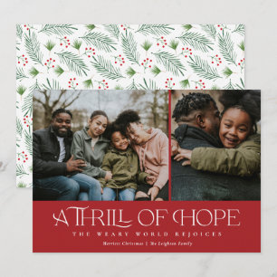 Cartes Pour Fêtes Annuelles Elégant Frissement de l'espoir Deux photos Noël