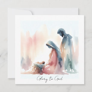 Cartes Pour Fêtes Annuelles Élégant Gloire Religieuse À Dieu Noël chrétien