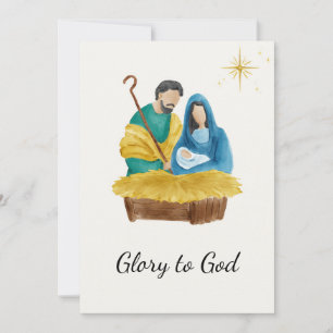 Cartes Pour Fêtes Annuelles Élégant Gloire Religieuse À Dieu Noël chrétien