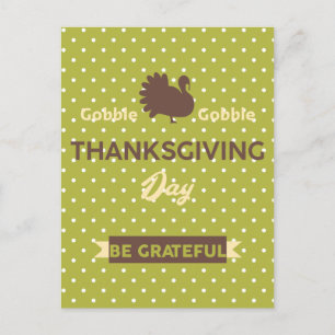 Cartes Pour Fêtes Annuelles Elegant Gobble Turquie Jour d'Action de grâces Soy