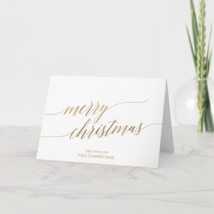 Cartes Pour Fêtes Annuelles Elegant Gold Calligraphy