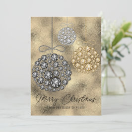 Cartes Pour Fêtes Annuelles Elegant Gold Photo Joyeux Noël