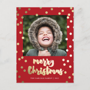 Cartes Pour Fêtes Annuelles Elegant Gold Script Merry Christmas