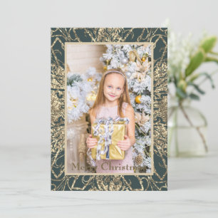 Cartes Pour Fêtes Annuelles Elégant Golden Joyeux Noël Photo Real