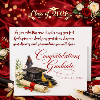 Cartes Pour Fêtes Annuelles Elegant Graduation Card with Spiritual Greeting