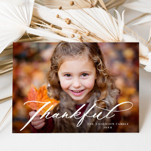 Cartes Pour Fêtes Annuelles Elégant Gras Gras Script Photo Thanksgiving