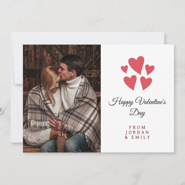 Cartes Pour Fêtes Annuelles Elegant Heart Happy Valentine's Day Photo (Devant)