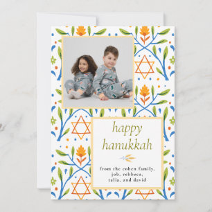 Cartes Pour Fêtes Annuelles Elegant illustré Bonne Hanouka Famille 1 Photo