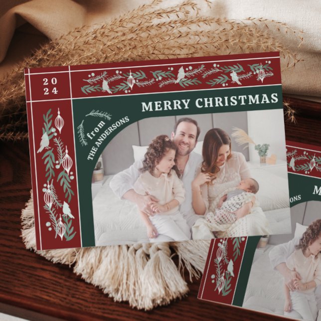 Cartes Pour Fêtes Annuelles Elégant jardin botanique une photo Noël (Créateur téléchargé)