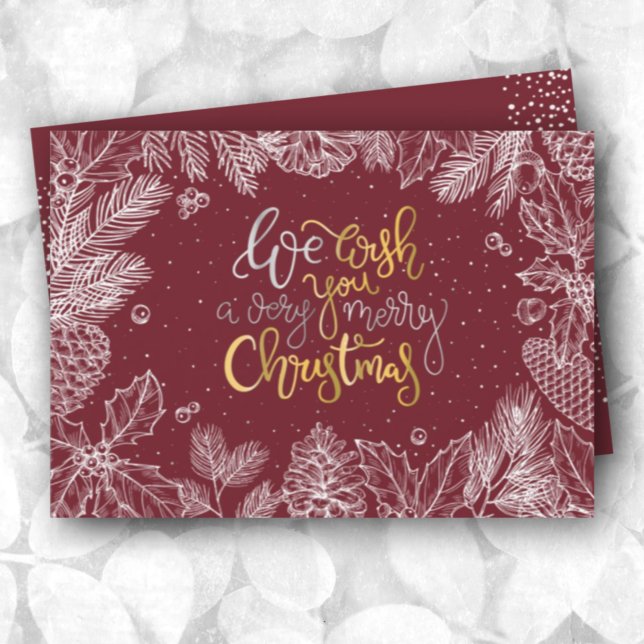 Cartes Pour Fêtes Annuelles Élégant Joyeux Appartement de Noël (Créateur téléchargé)