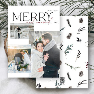 Cartes Pour Fêtes Annuelles Élégant Joyeux et mariés mariés 3 Photo