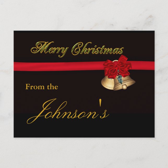 Cartes Pour Fêtes Annuelles Élégant Joyeux Noël (Devant)