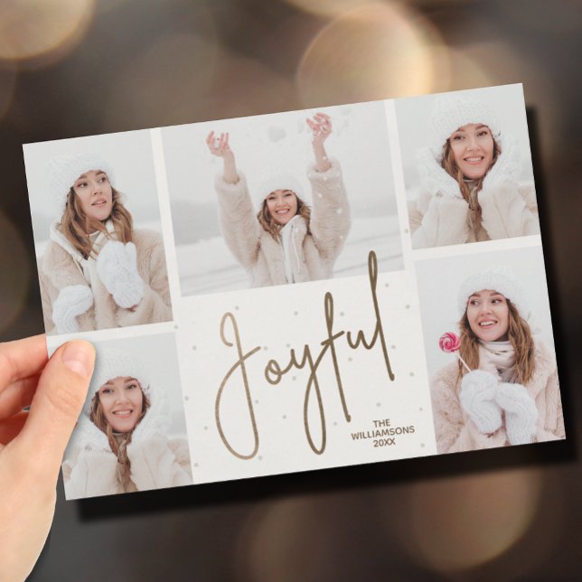 Cartes Pour Fêtes Annuelles Élégant Joyeux Noël Multi Photo (Créateur téléchargé)