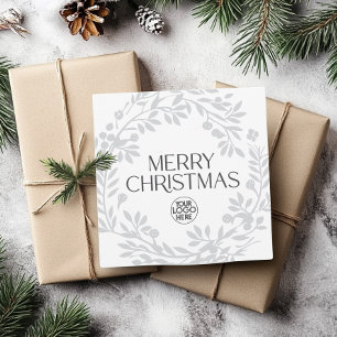 Cartes Pour Fêtes Annuelles Élégant Joyeux Noël Wreath Business Logo