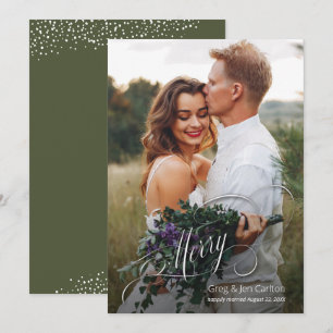 Cartes Pour Fêtes Annuelles Élégant Joyeux Script photo de Noël