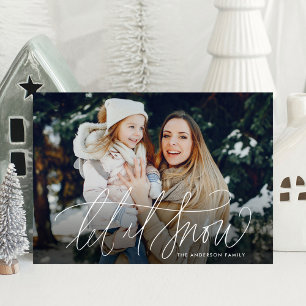 Cartes Pour Fêtes Annuelles Elegant Let it Snow Photo