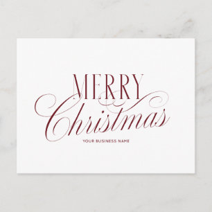 Cartes Pour Fêtes Annuelles Élégant Logo de Noël Rouge Entreprise Écriture Man