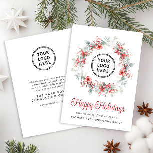 Cartes Pour Fêtes Annuelles Élégant logo d'entreprise Noël d'entreprise