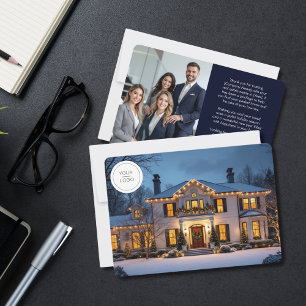 Cartes Pour Fêtes Annuelles Élégant Luxe Maison Immobilier Logo Photo