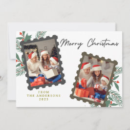 Cartes Pour Fêtes Annuelles Elegant Minimal Christmas | Modern Family Photo