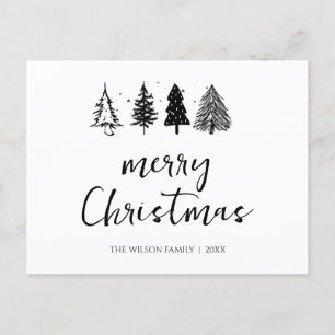 Cartes Pour Fêtes Annuelles Élégant minimaliste Arbre de Noël non photo