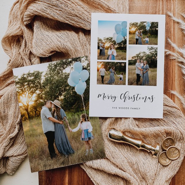 Cartes Pour Fêtes Annuelles Elegant Moder Joyeux Noël 5 Photo (Créateur téléchargé)