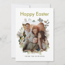Elegant Modern Floral Easter | Happy Easter Photo