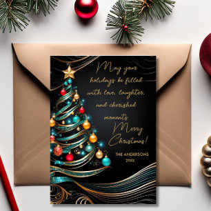 Cartes Pour Fêtes Annuelles élégant moderne arbre de noël souhaits personnalis