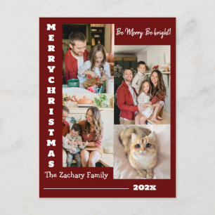 Cartes Pour Fêtes Annuelles Élégant moderne Famille de Noël Collage photo