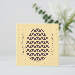 Cartes Pour Fêtes Annuelles Elégant moderne géométrique Oeuf de Pâques Pêche J