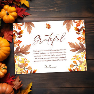 Cartes Pour Fêtes Annuelles Élégant moderne Grateful Fall Thanksgiving