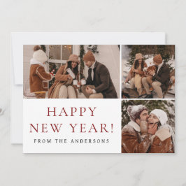 Cartes Pour Fêtes Annuelles Élégant moderne Joyeux Nouvel An Famille 3 Photo